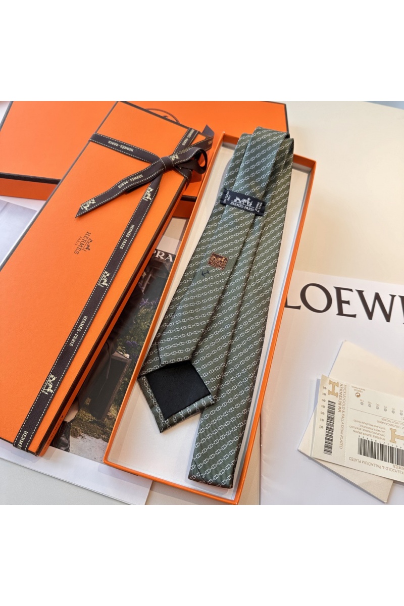 Hermes Галстук Jetez l'Ancre premium - Grey