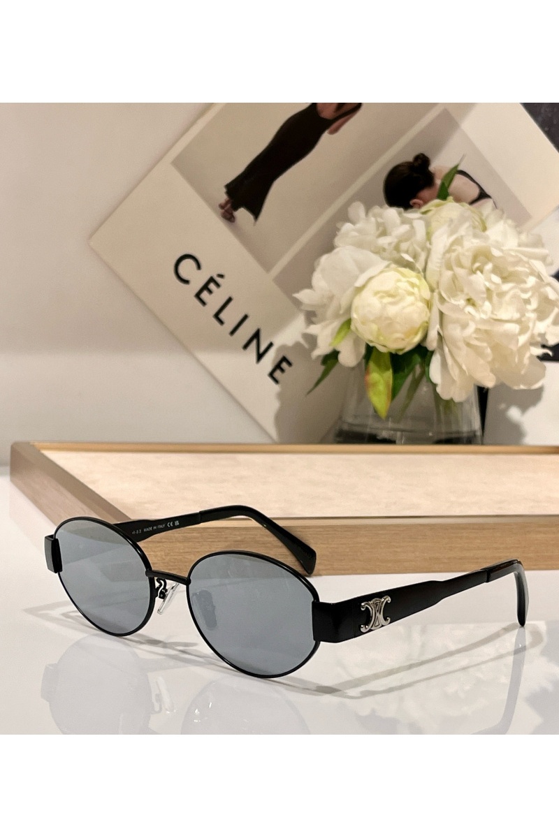 Celine Солнцезащитные очки Celine Triomphe Metal с зеркальными линзами