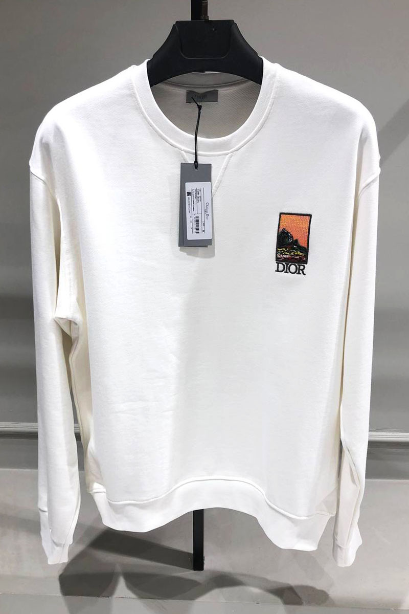 Dior Белый свитшот Jack Kerouac logo-embroidered