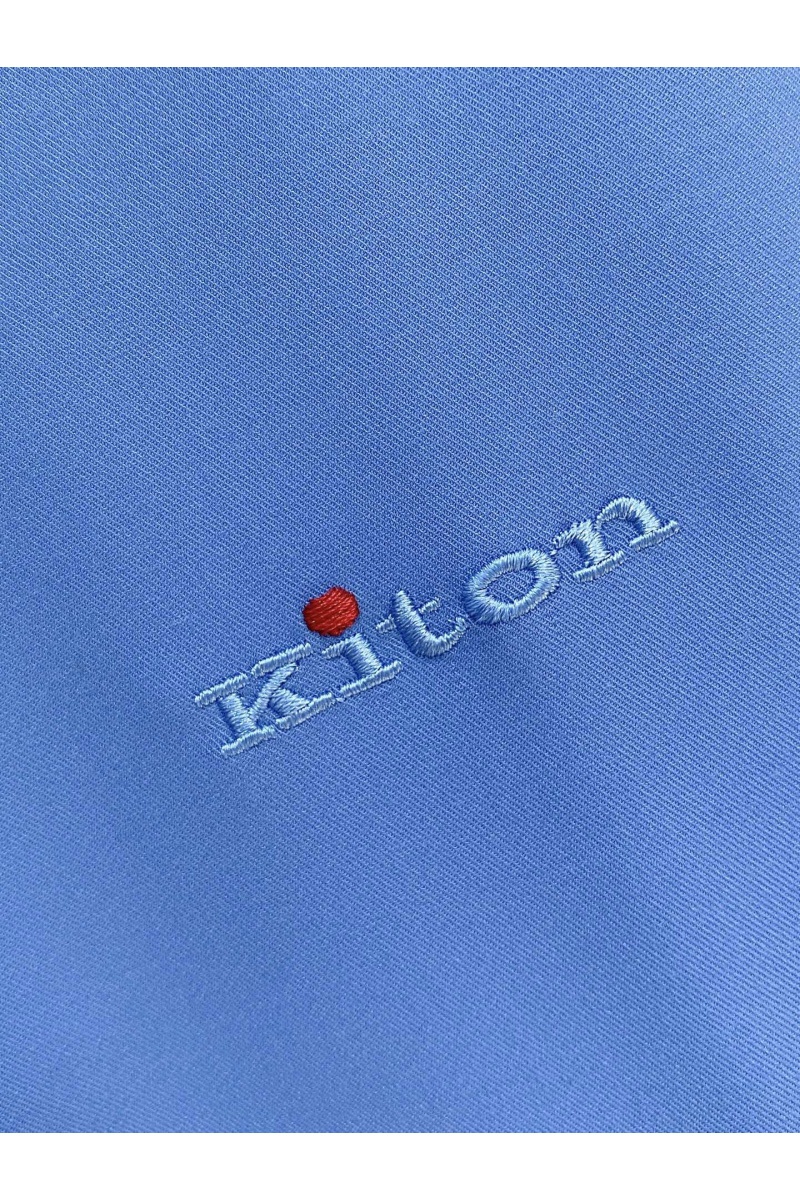 Kiton Мужская синяя рубашка premium