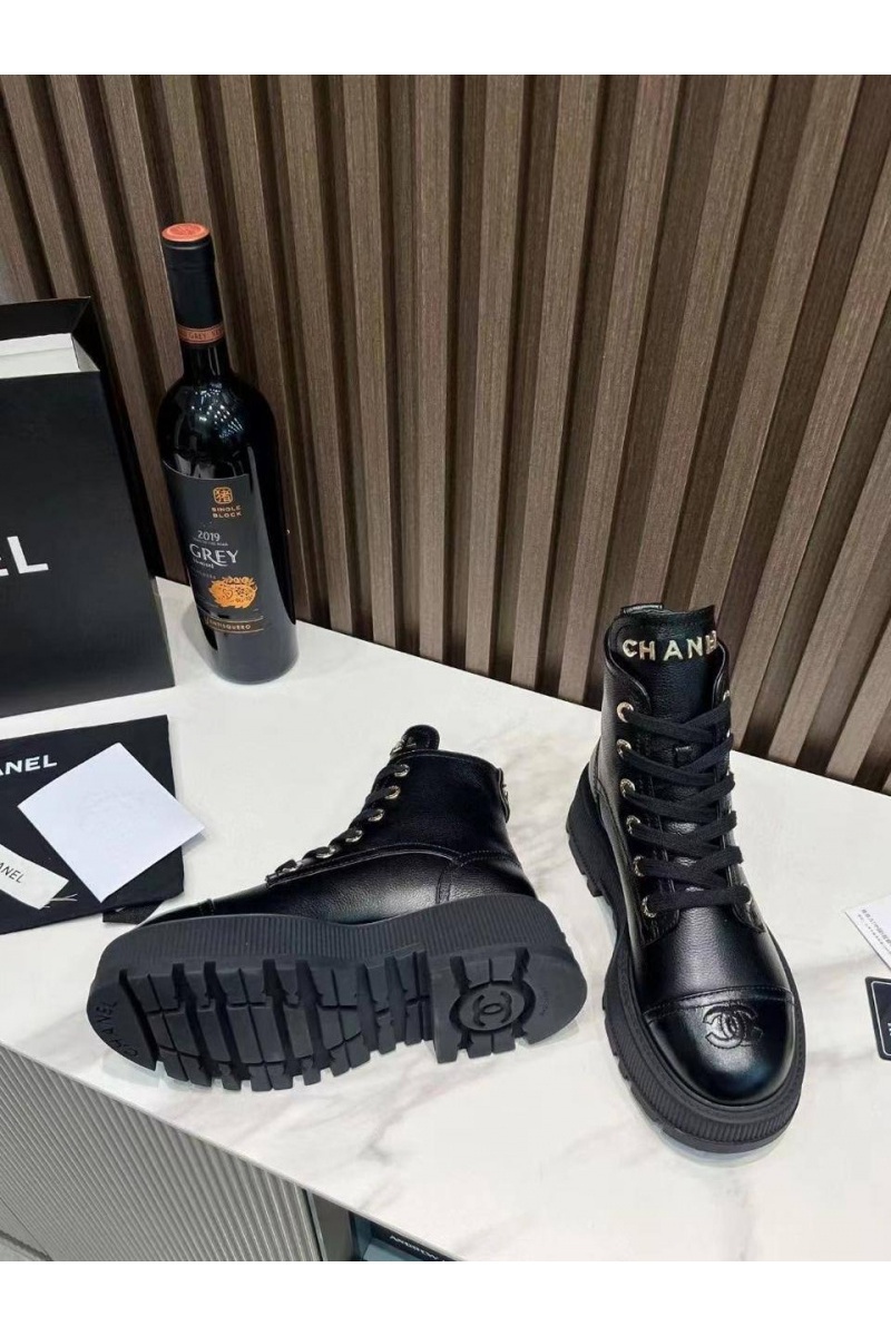 Chаnеl Женские ботинки чёрного цвета 