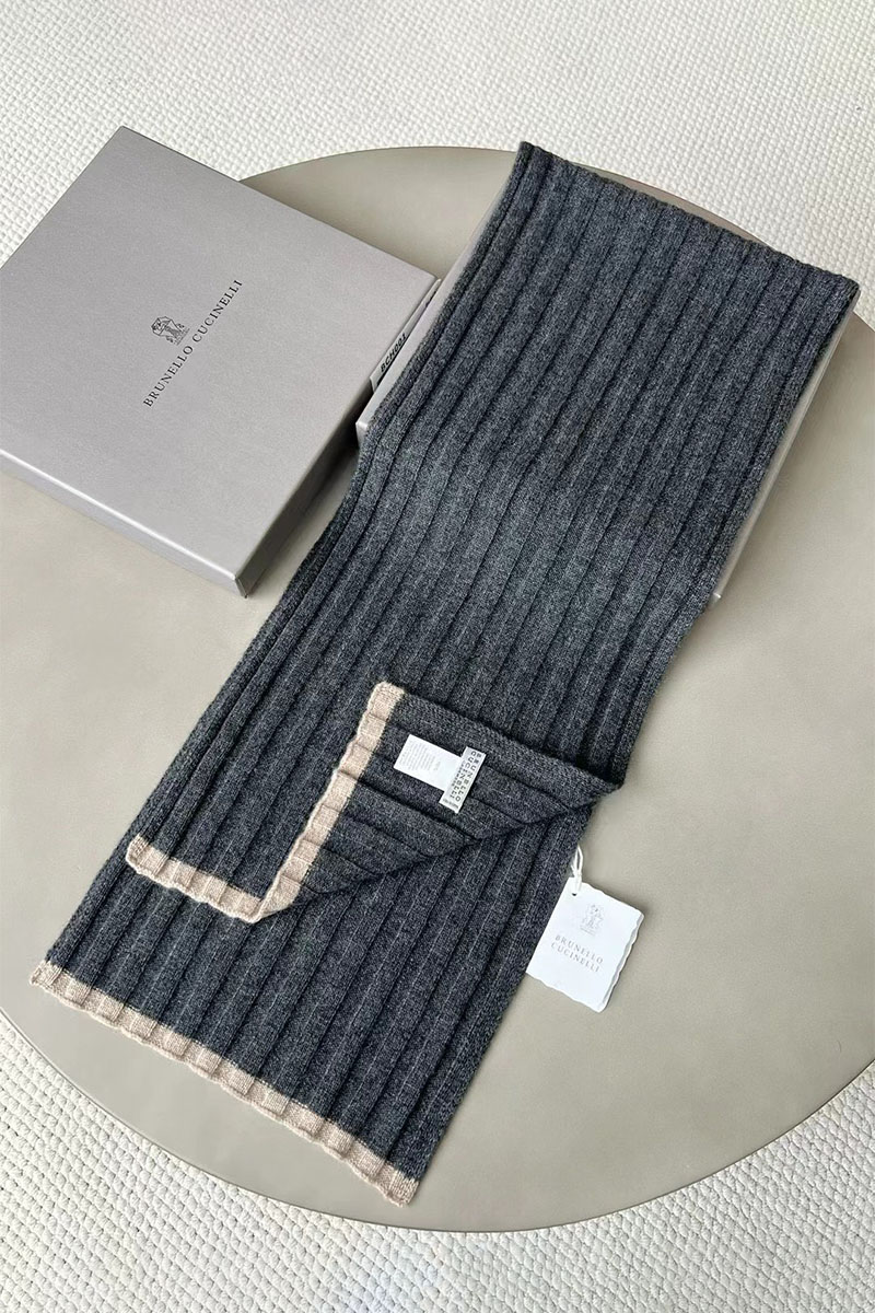 Designer Кашемировый шарф Premium - Dark Grey 