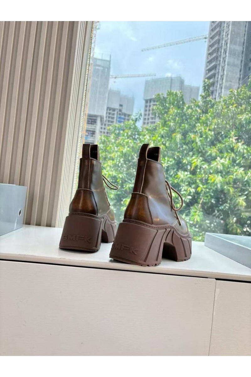 Designer Clothing Женские кожаные ботинки на платформе SMFK premium