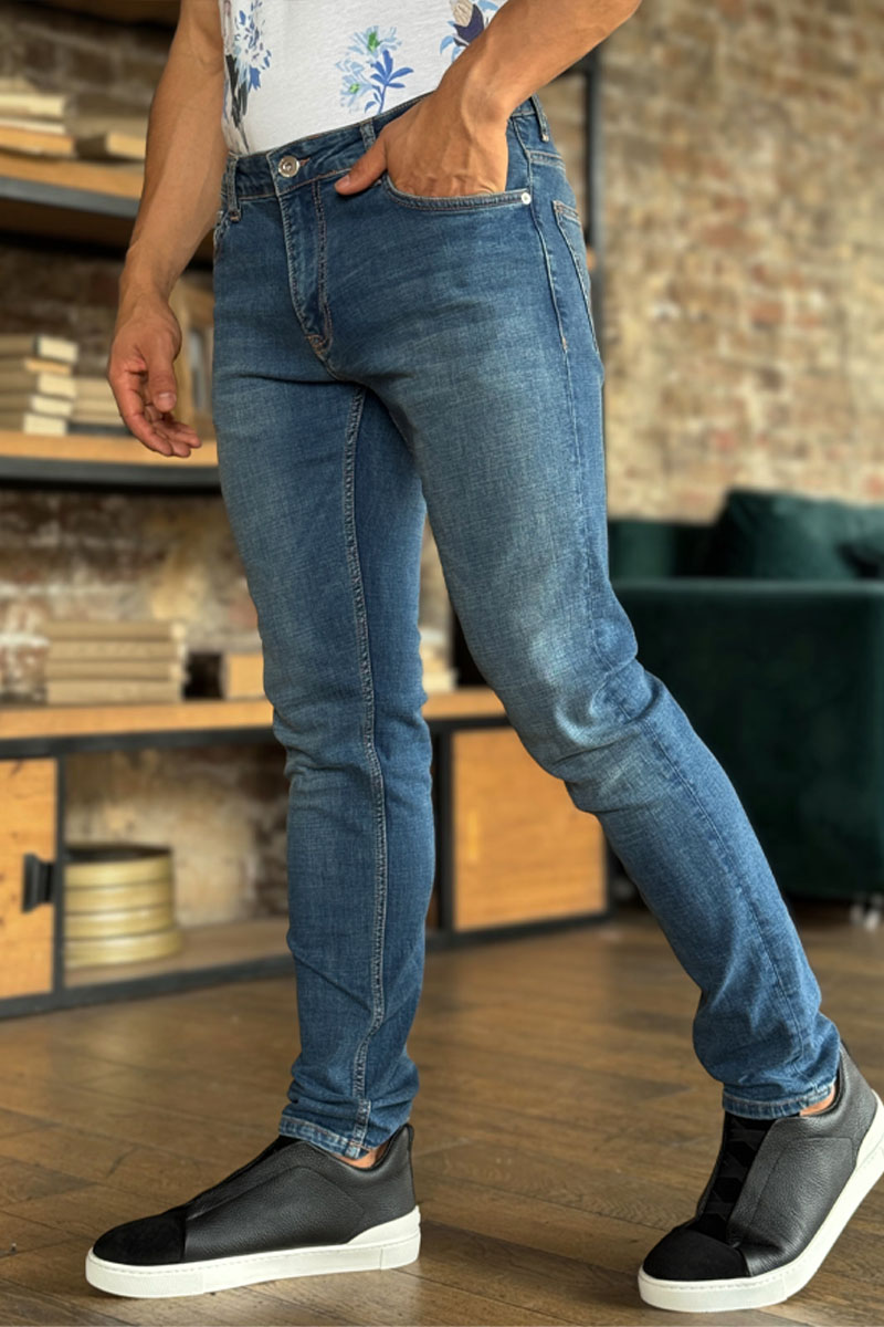 Emporio Armani EA7 Мужские синие джинсы 