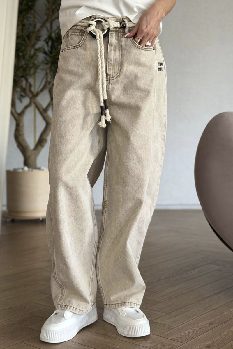 MIU MIU Женские прямые джинсы premium