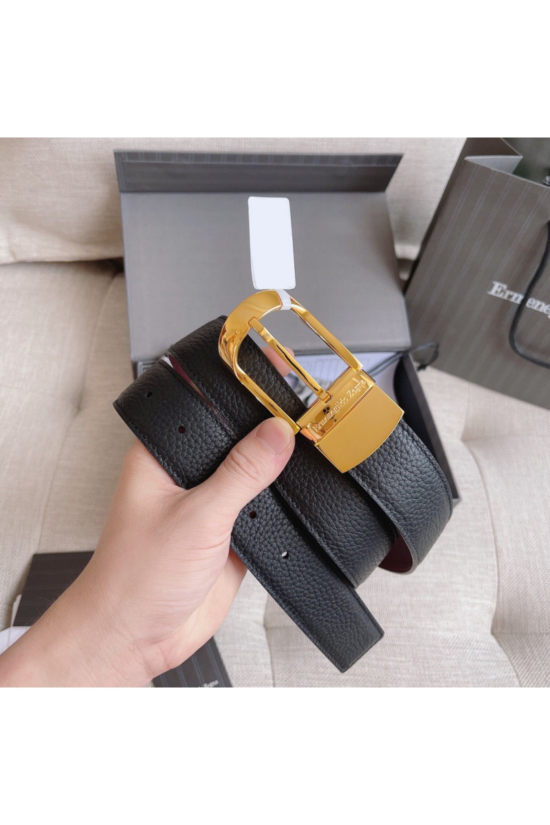Zegna Двусторонний кожаный ремень Premium (ширина 3.5 см)