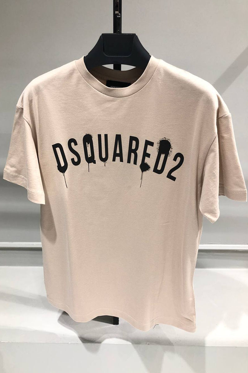 Dsquared2 Бежевая оверсайз футболка