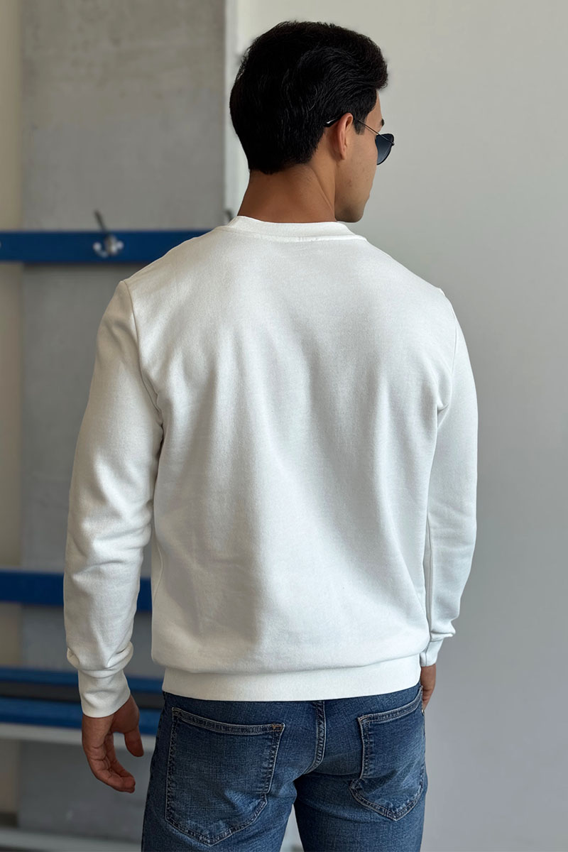 Moncler Свитшот белого цвета logo-patch