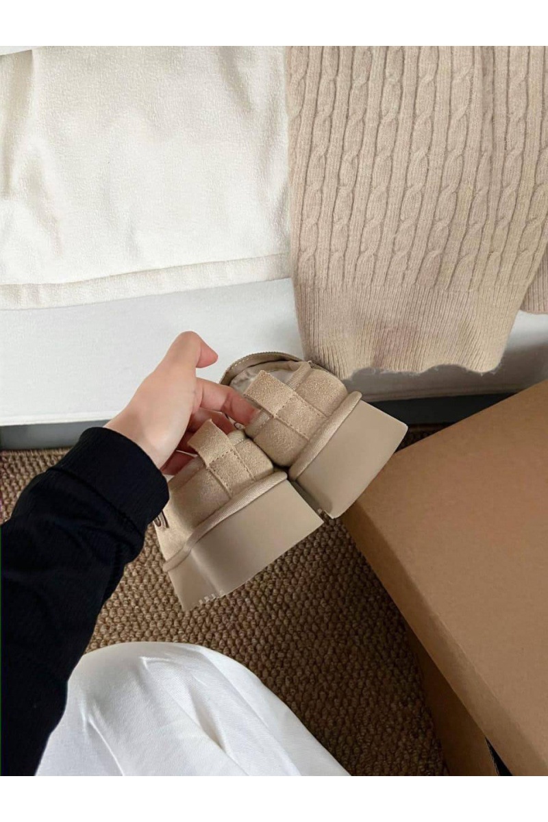 UGG Замшевые женские слиперы с мехом Lanah