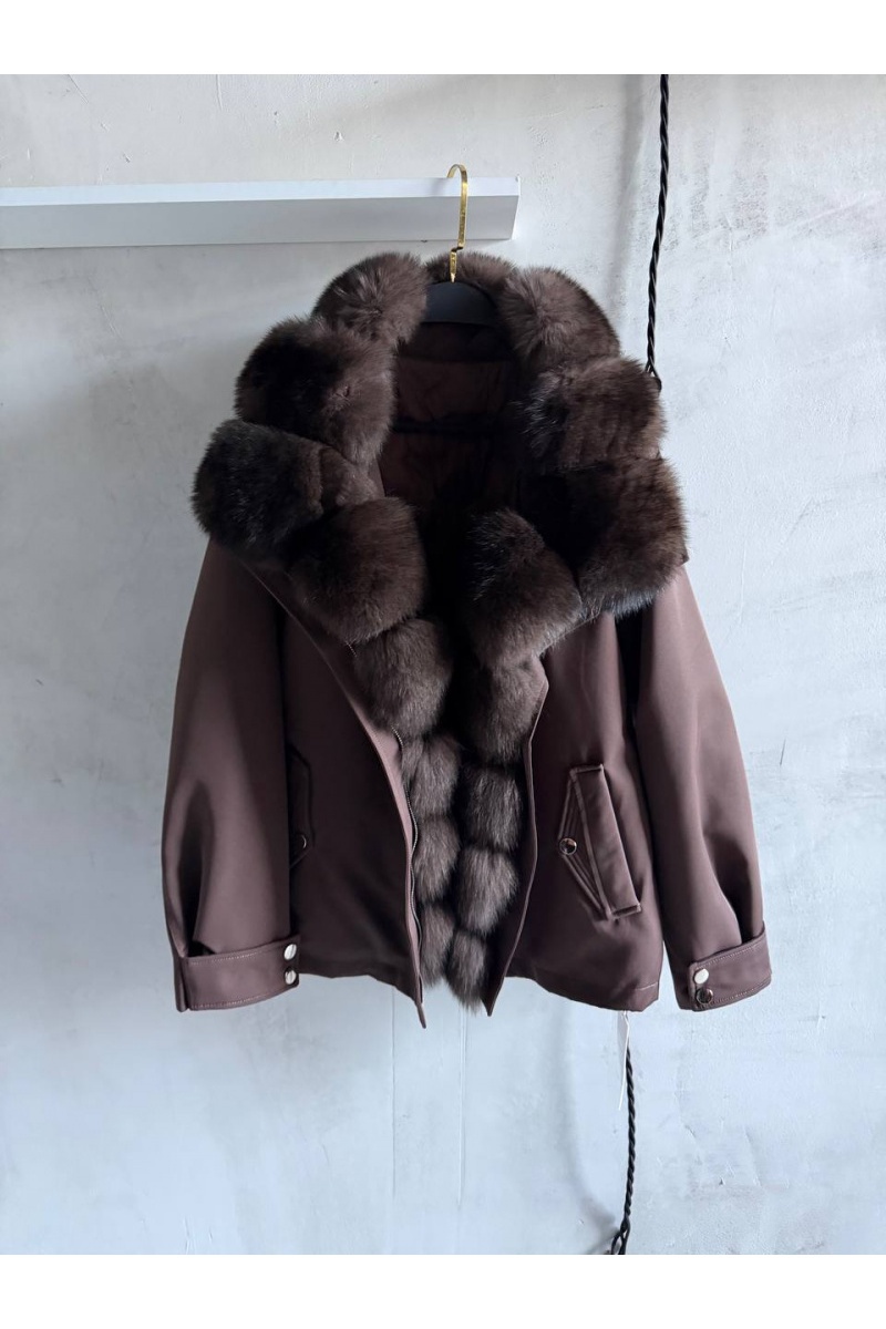Max Mara Женская парка с натуральным мехом premium