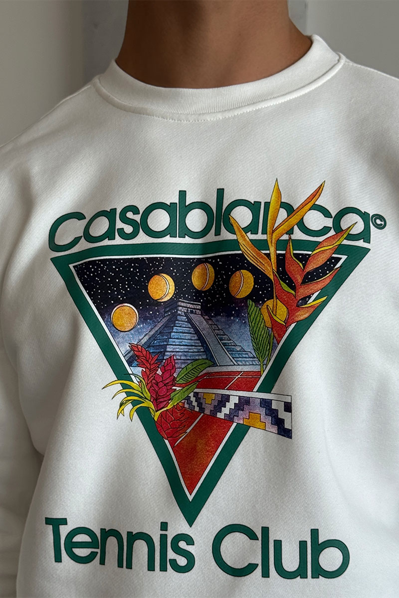 Casablanca Белый свитшот tennis club 