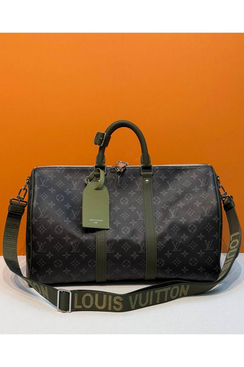 Lоuis Vuittоn Кожаная дорожная сумка Keepall Bandouliere premium 45x27x20 см