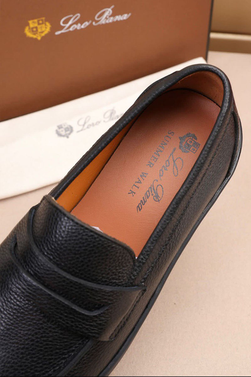 Loro Piana Кожаные лоферы Summer Walk - Black