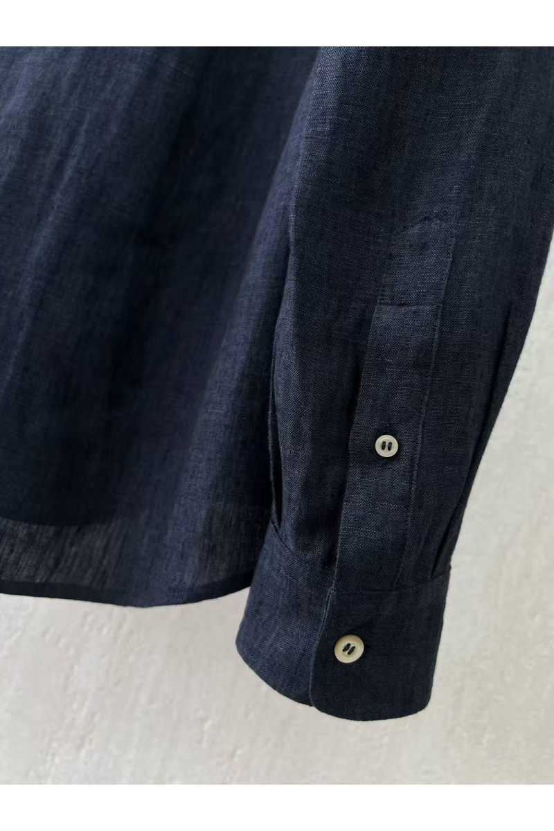 Designer Льняная рубашка Premium - Navy