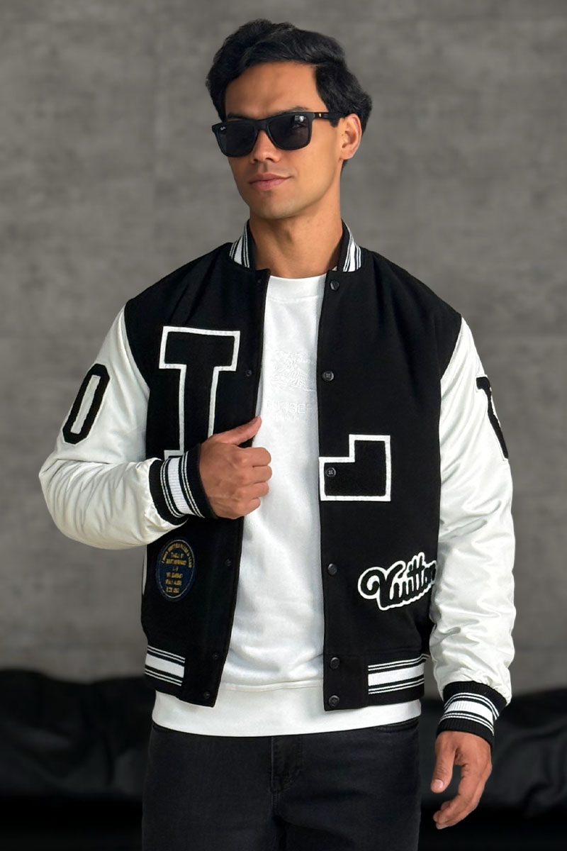 Lоuis Vuittоn Мужской чёрный бомбер Baseball multi-patch