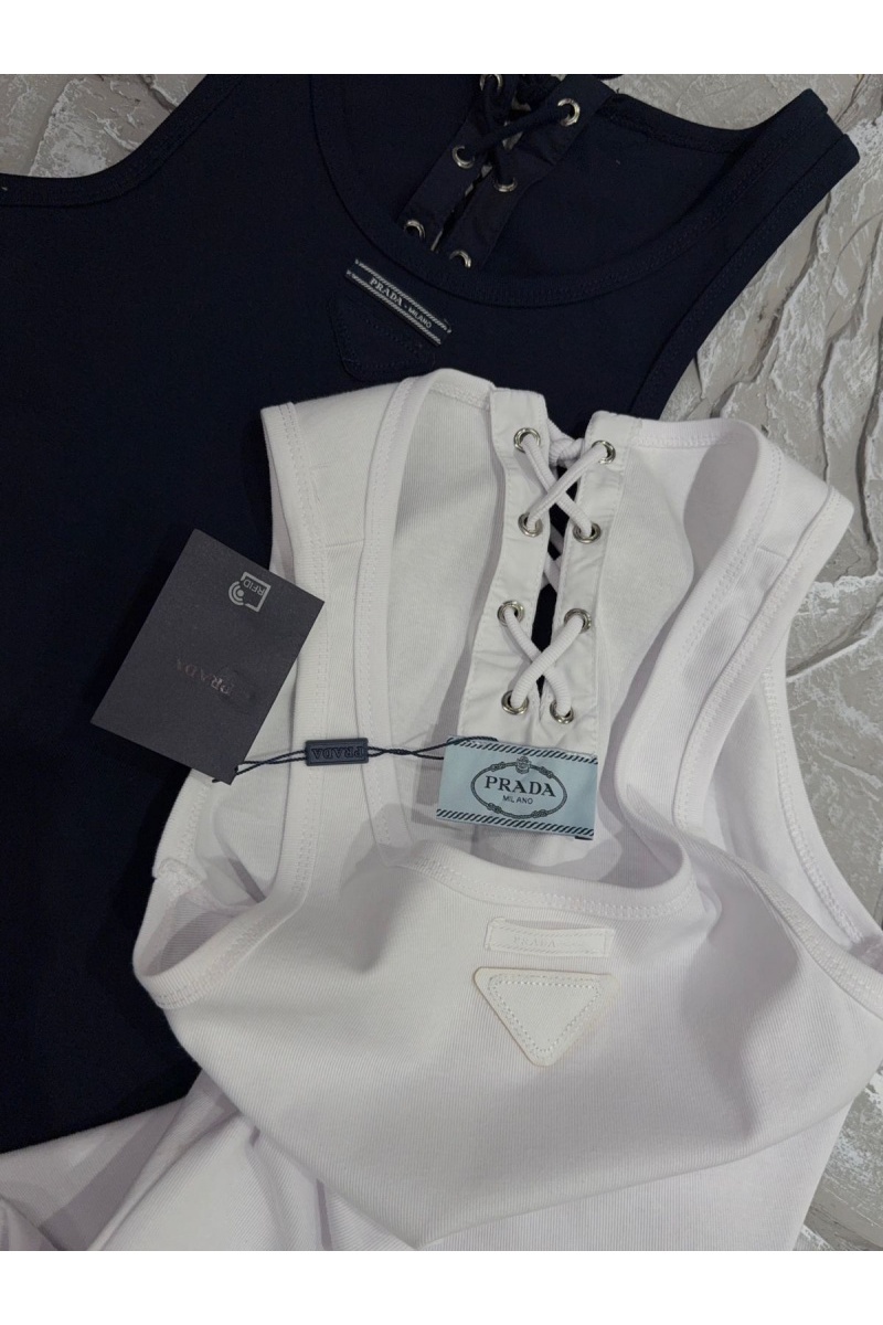Prada Белый женский топ 