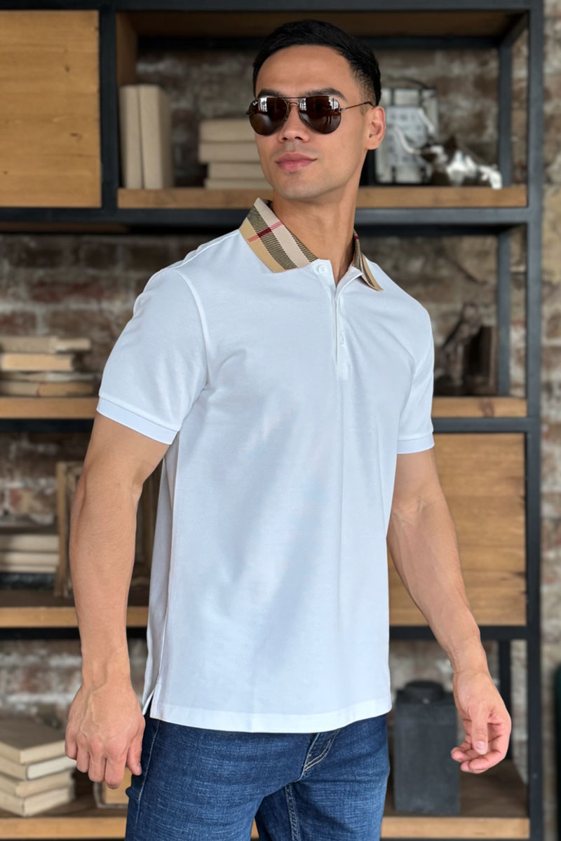 Burberry Мужское поло Premium - White