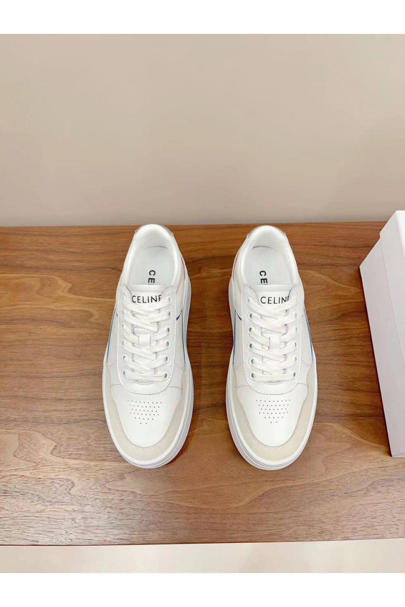 Celine Женские кожаные кроссовки на платформе 