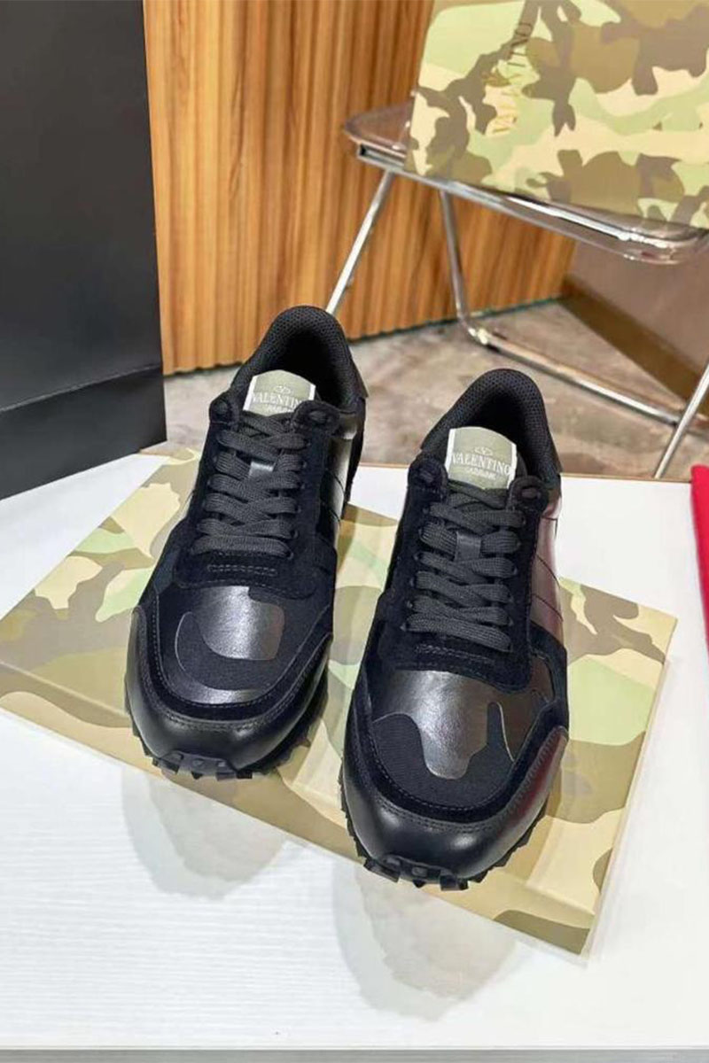 Valentino Комбинированные кроссовки Rockrunner - Black