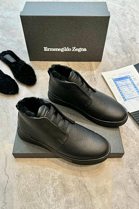 Кроссовки с мехом Triple Stitch - Black