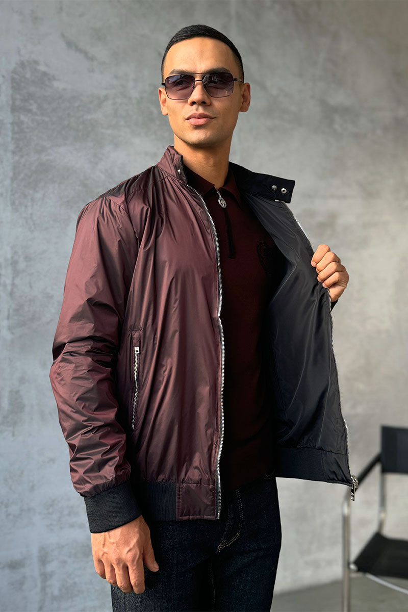 Prada Двусторонняя ветровка logo-plaque - Red / Black 