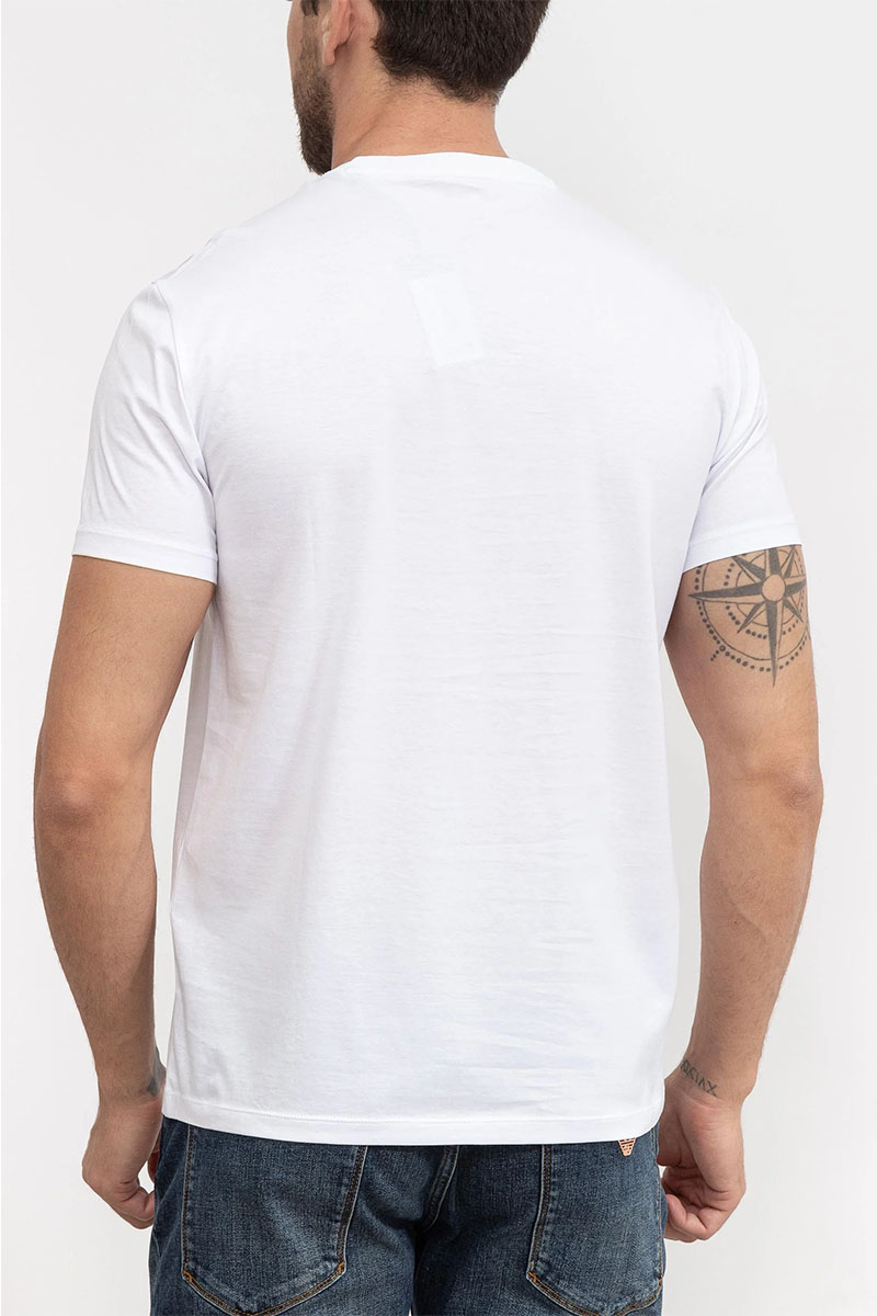 Emporio Armani EA7 Мужская белая футболка 