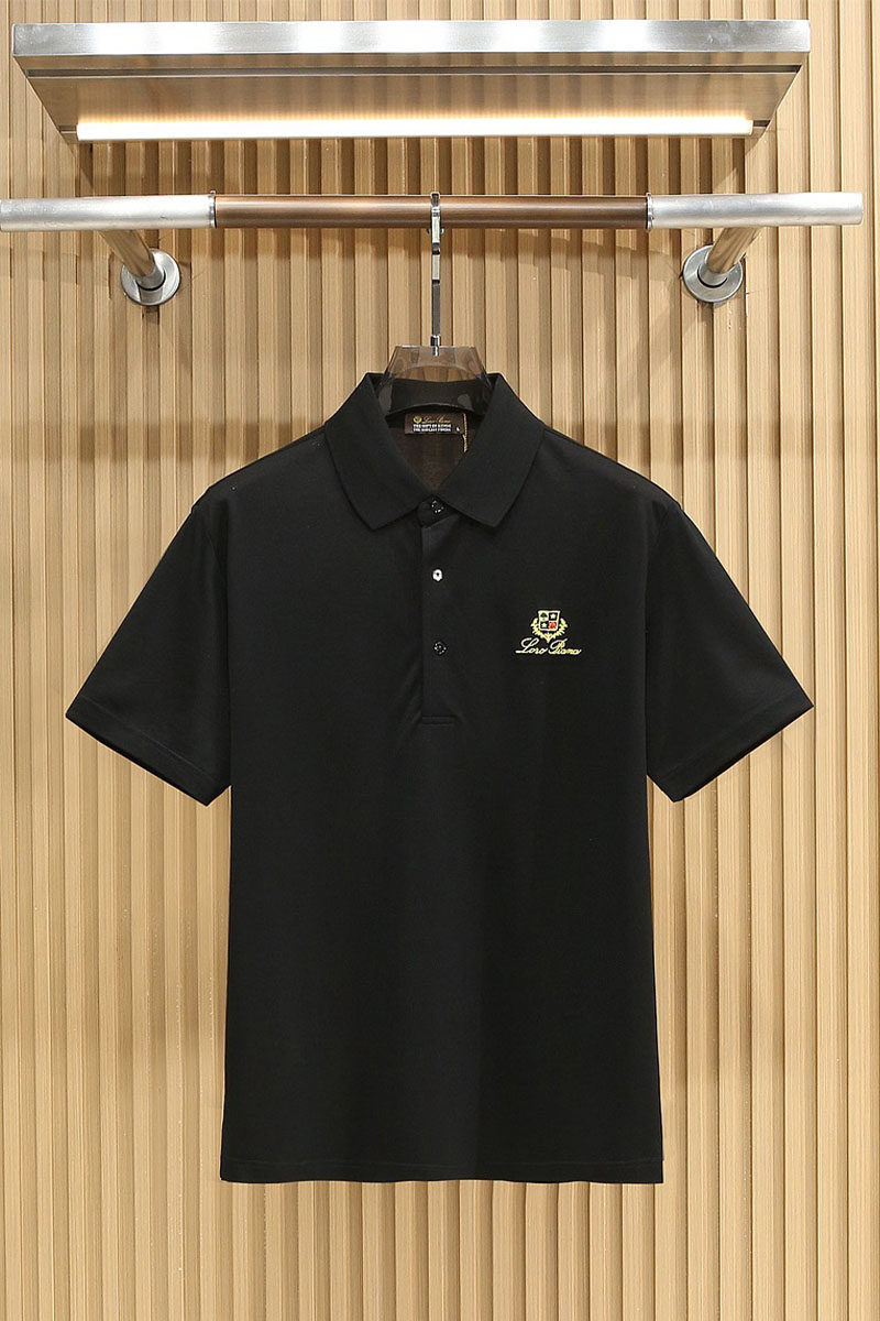 Loro Piana Мужское чёрное поло premium