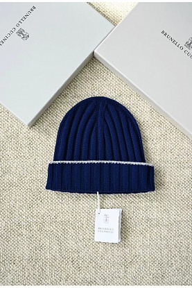 Кашемировая шапка premium - Purplish Blue