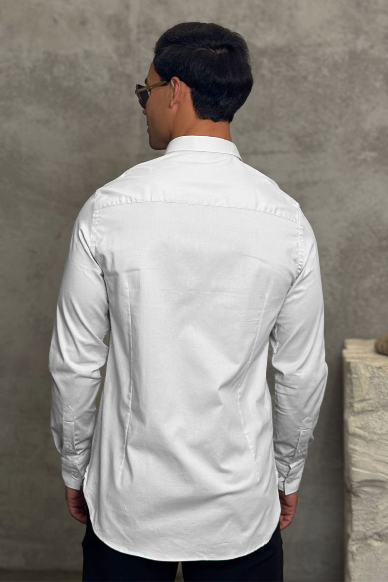 Burberry Мужская рубашка logo-embroidered - White 