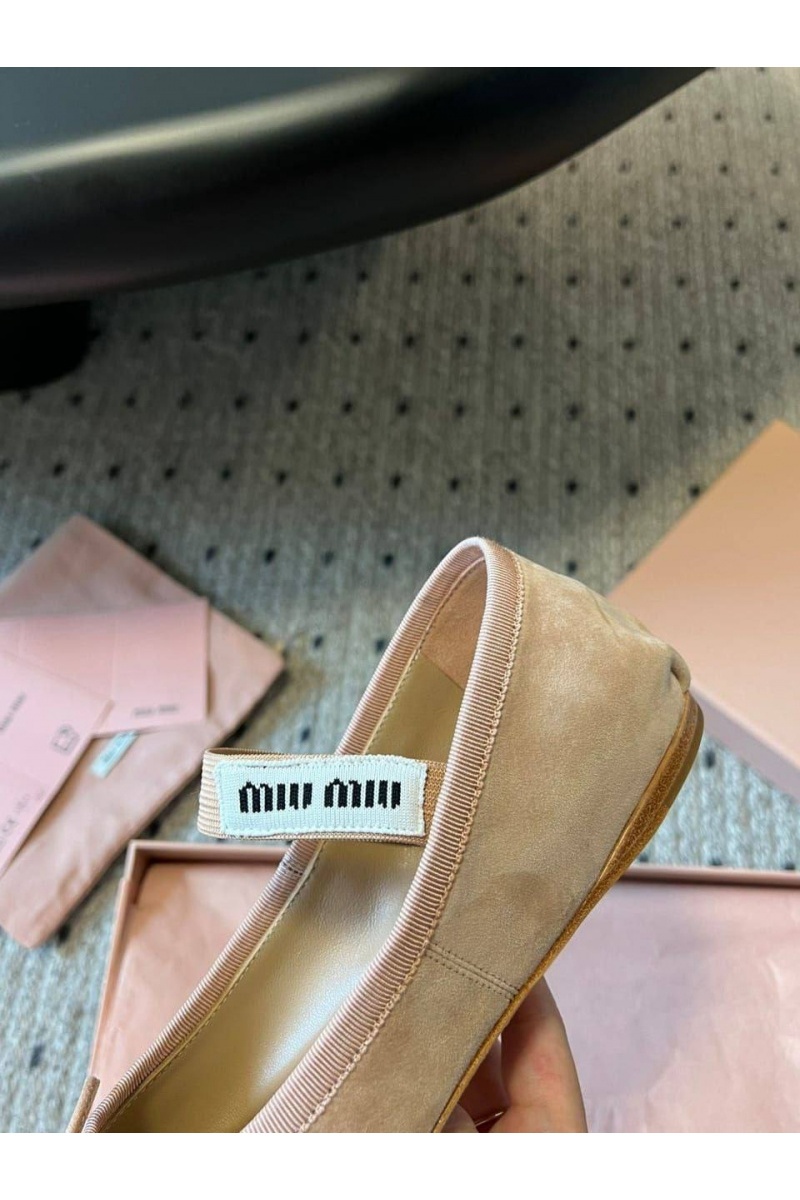 MIU MIU Женские замшевые балетки premium