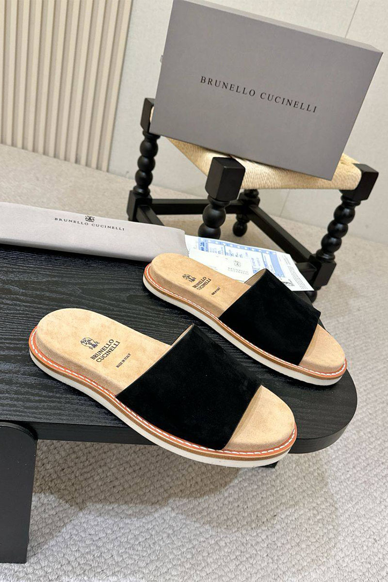 Designer Мужские замшевые шлёпанцы 