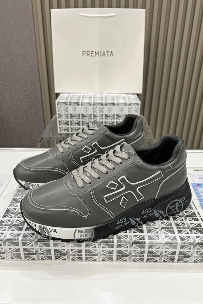 Premiata Кожаные кроссовки Mick - Grey