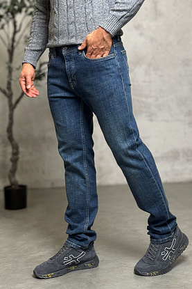 Мужские синие джинсы straight fit