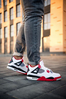 Кроссовки AJ4 Retro "Fire Red"