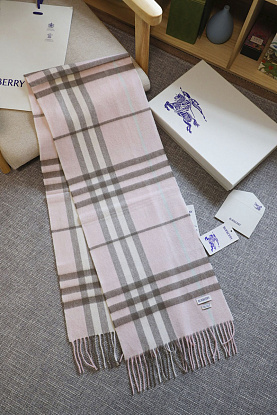 Шарф two-tone Check premium 168x30 см - Pink
