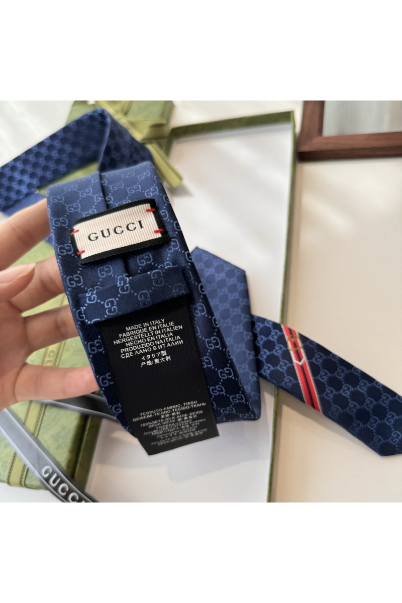 Gucci Галстук GG Monogram premium 146x7 см - Navy