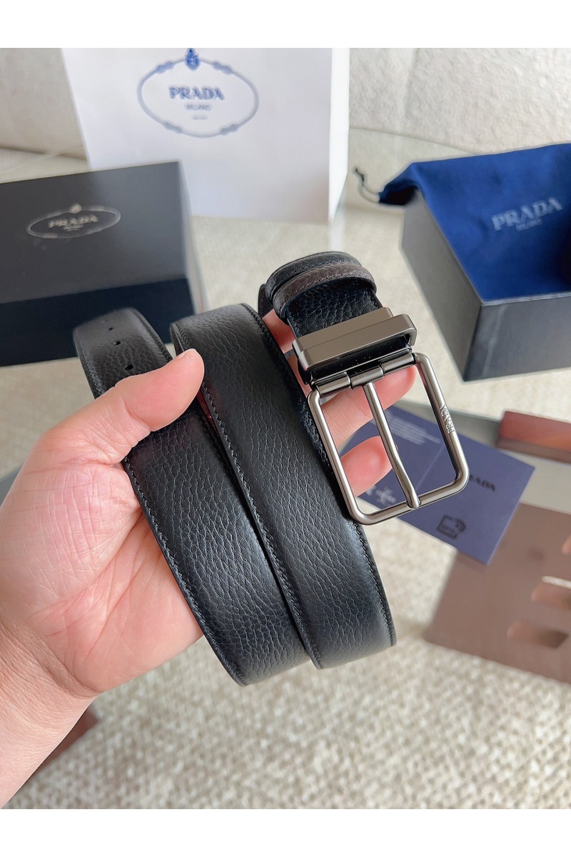 Prada Двусторонний кожаный ремень premium