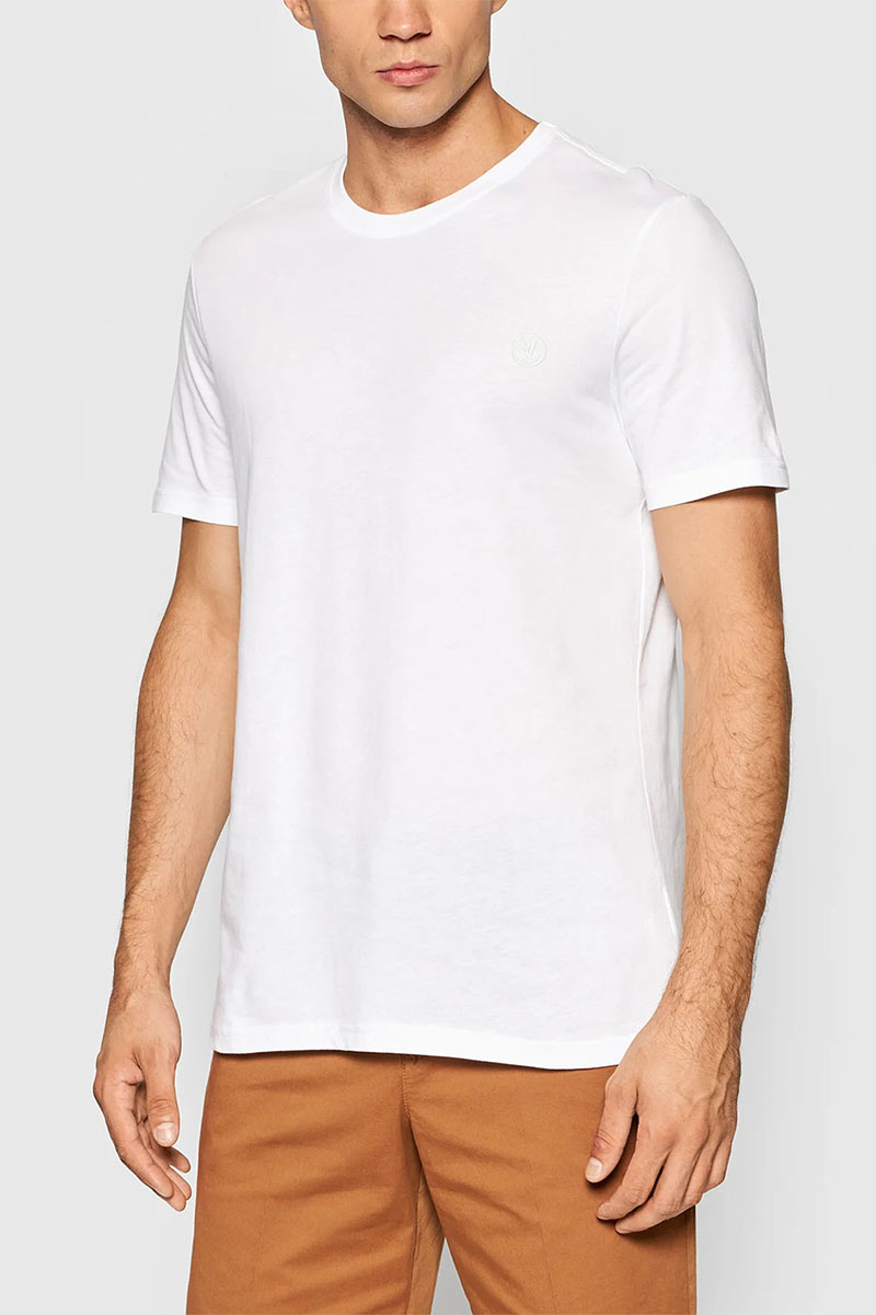 Lоuis Vuittоn Мужская белая футболка logo-embroidered
