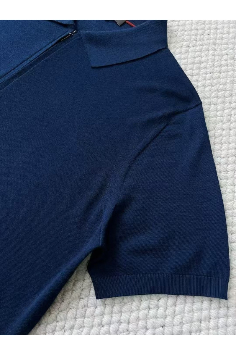 Loro Piana Мужское тёмно-синее поло premium