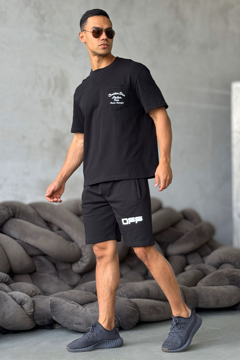 Off-White Мужские чёрные шорты "Cabin Baggage"