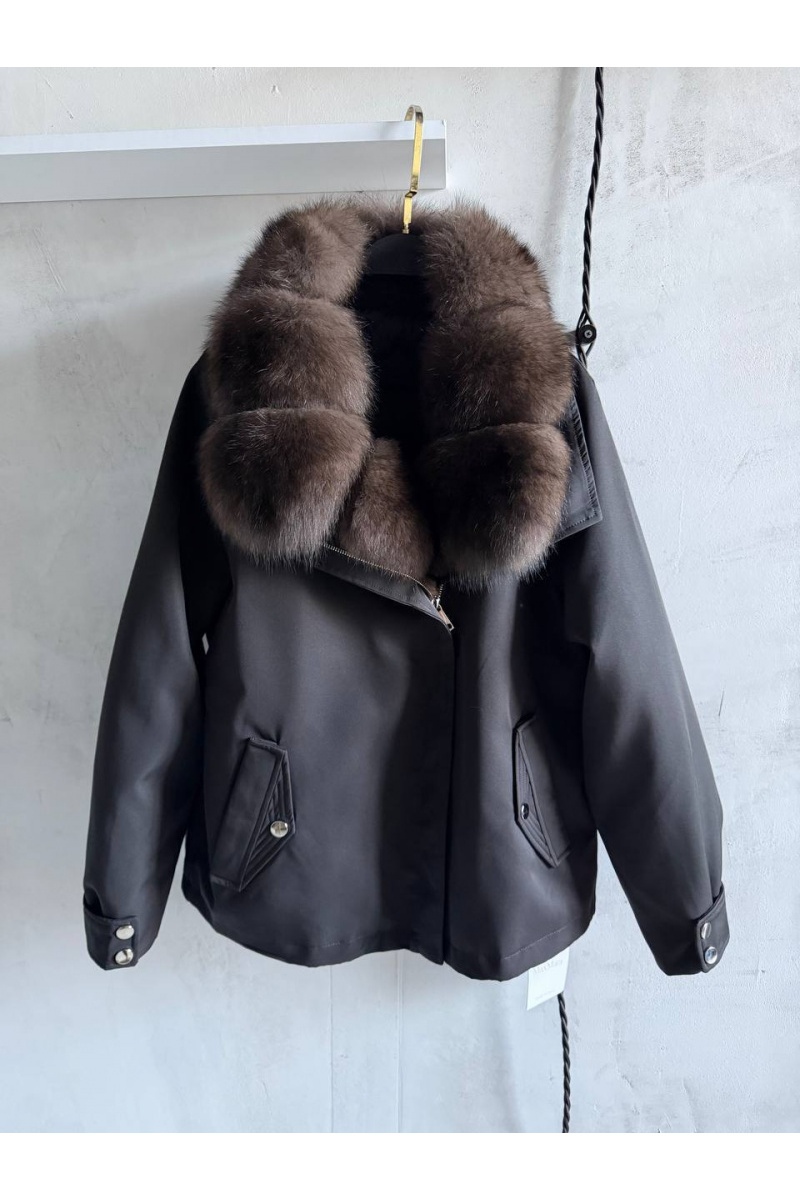 Max Mara Женская парка с натуральным мехом premium