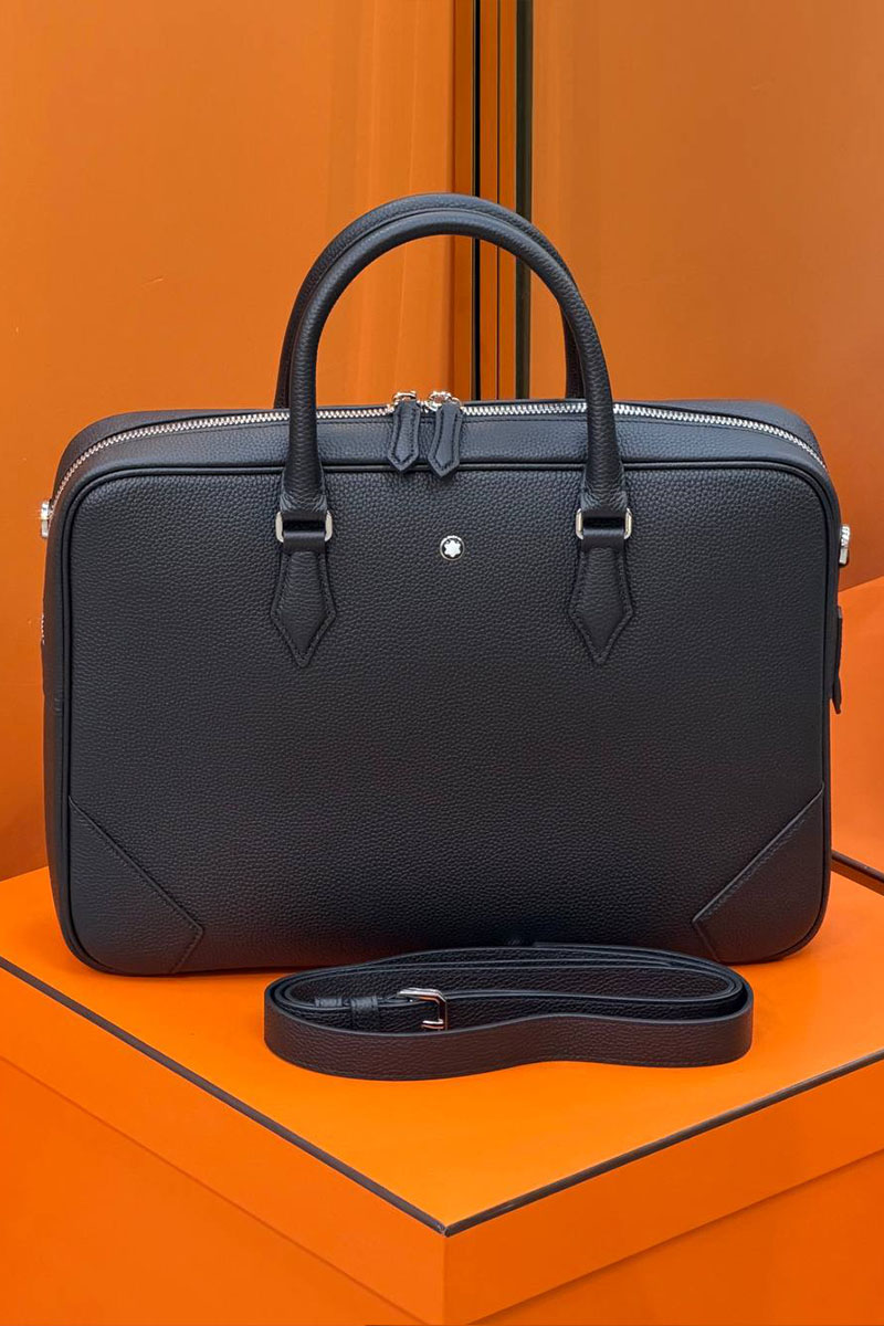Montblanc Кожаная сумка Meisterstuck premium 37.5x27x8 см