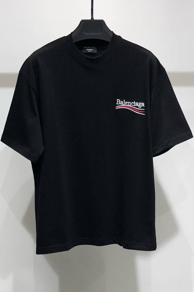 Balenciaga Мужская оверсайз футболка чёрного цвета