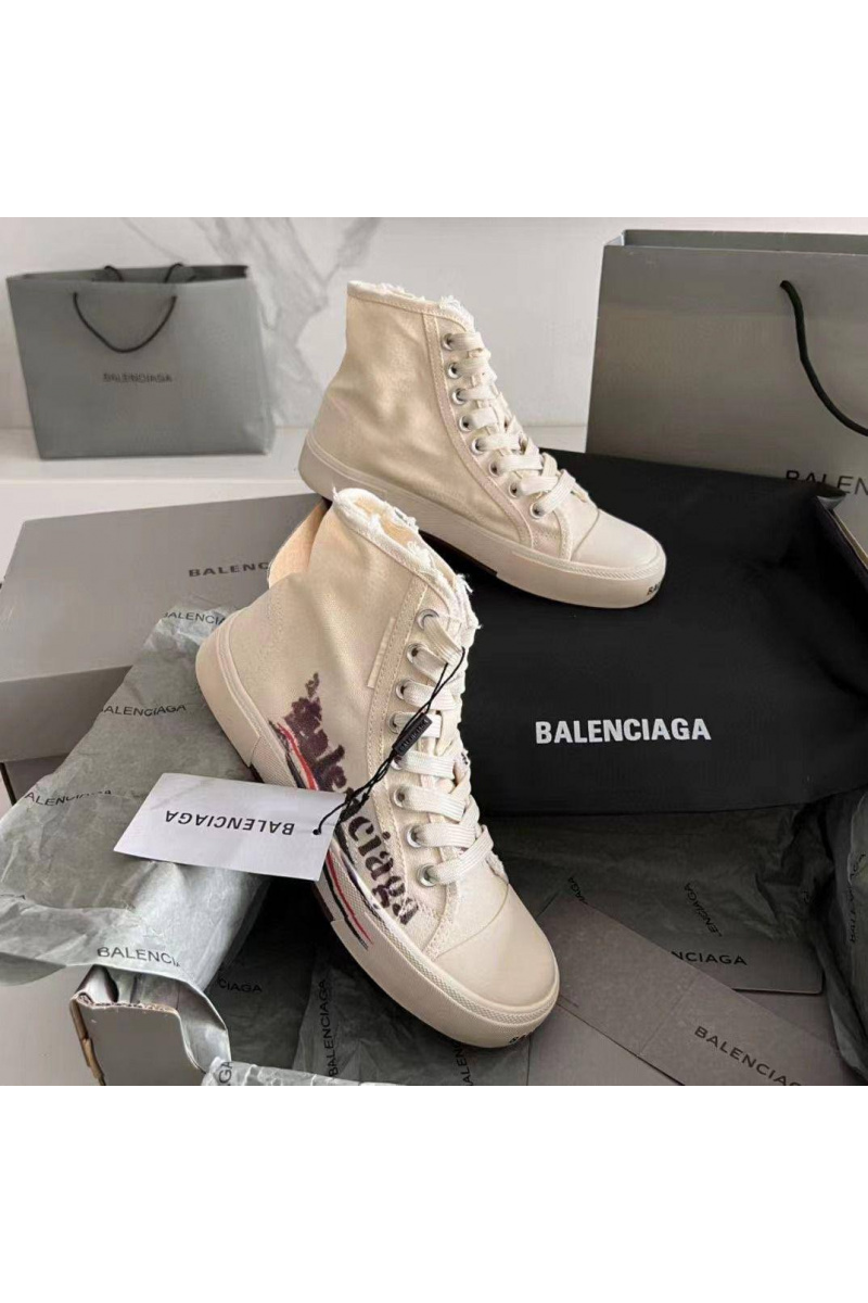 Balenciaga Женские кеды белого цвета
