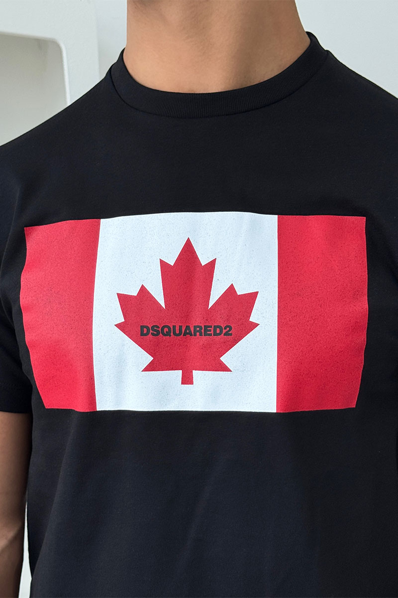 Dsquared2 Футболка тёмно-синего цвета Flag of Canada
