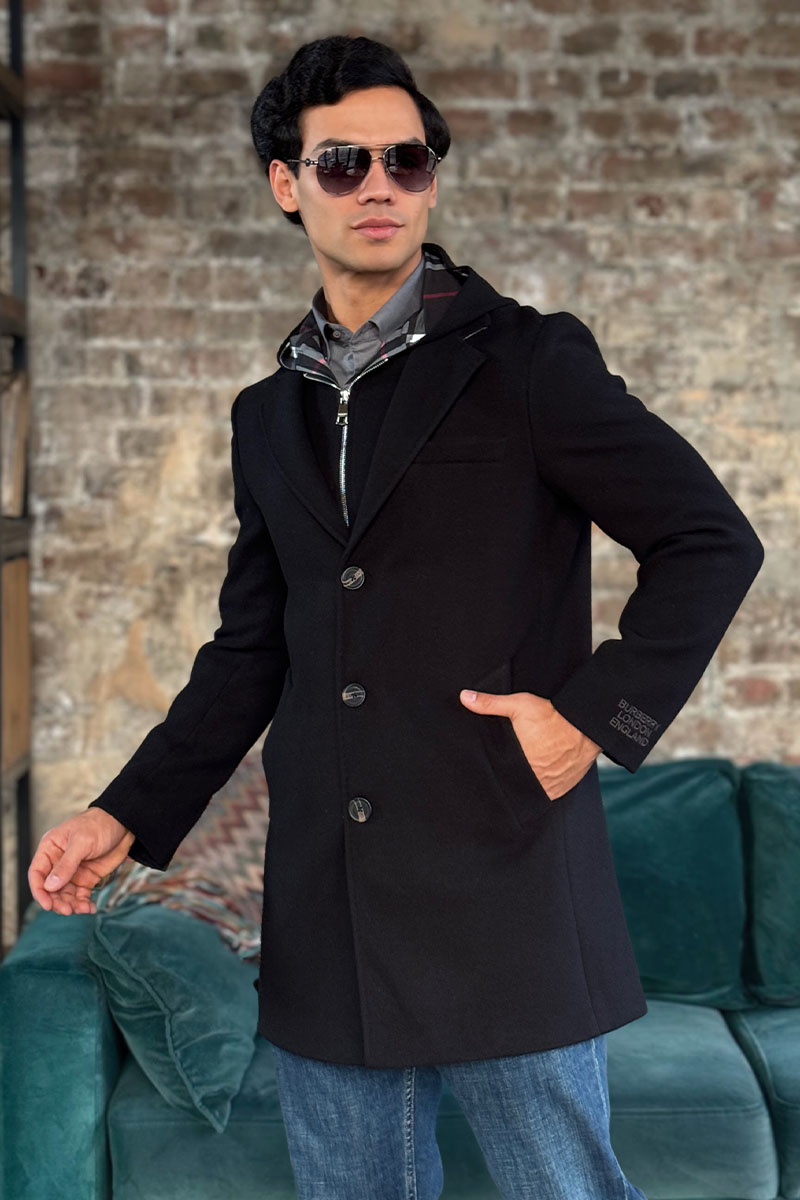 Burberry Мужское пальто London England - Black