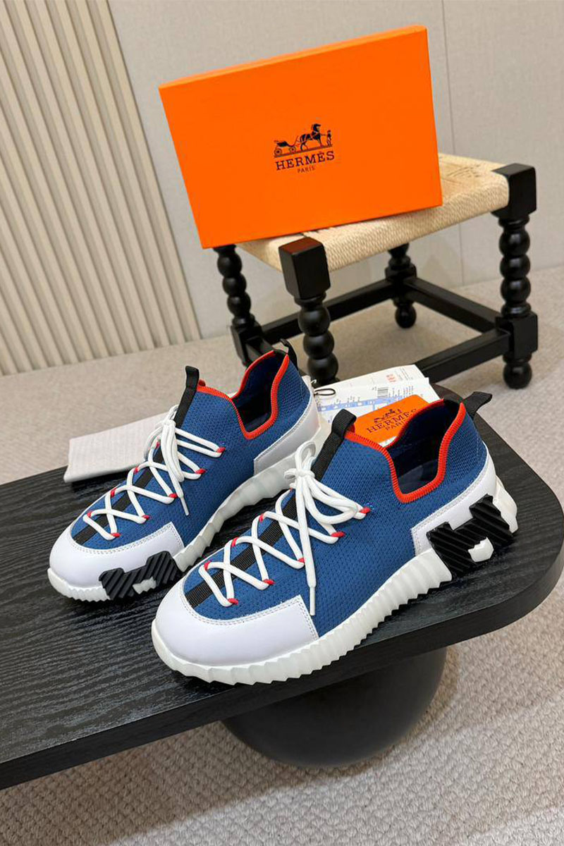 Hermes Текстильные кроссовки lift slip-on