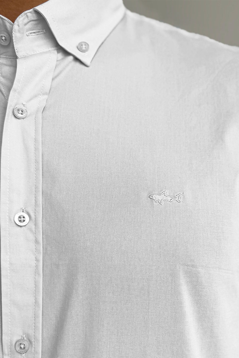 Paul & Shark Рубашка белого цвета logo-embroidered
