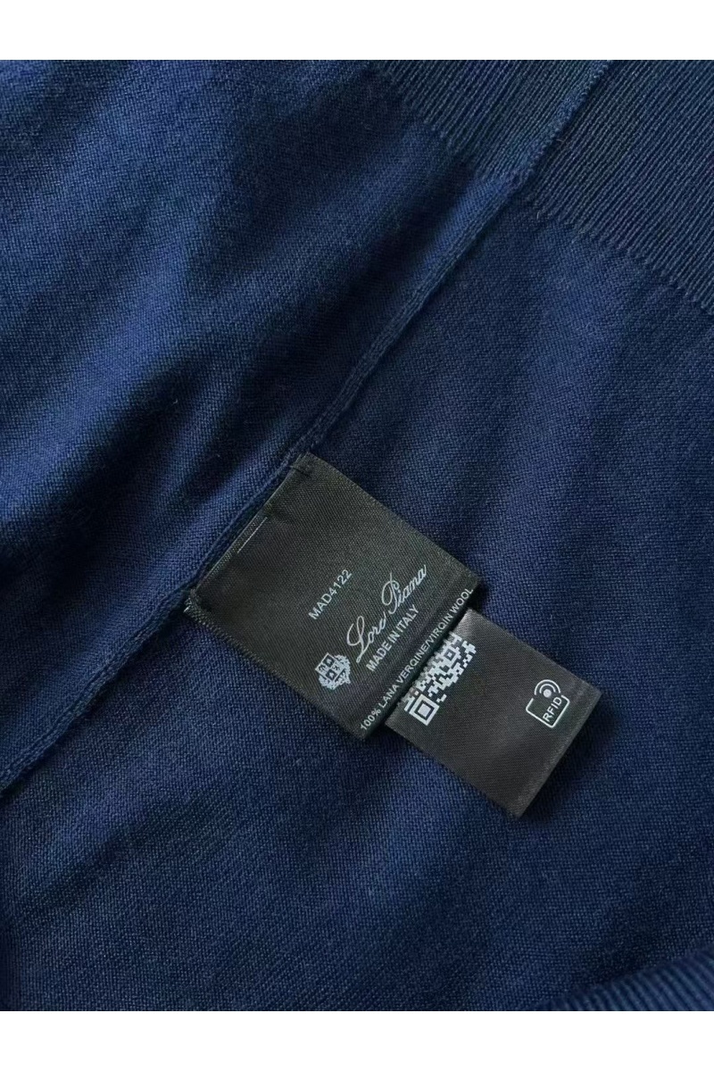 Loro Piana Мужское тёмно-синее поло premium