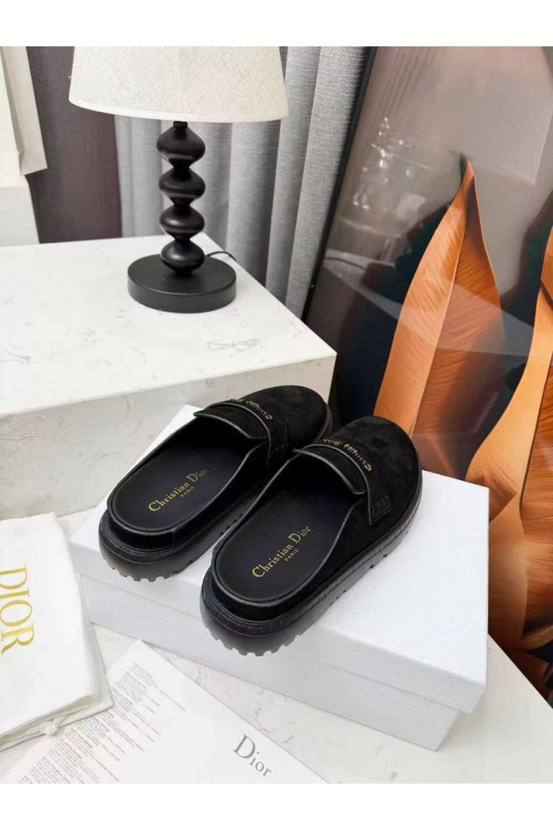Dior Женские замшевые мюли Boy